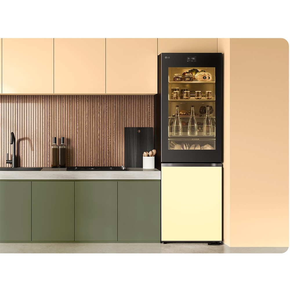 Combina frigorifica LG GBG719MDNN, No Frost, MoodUP, 352 l, H 187 cm, Clasa D, Wi-Fi, multicolor