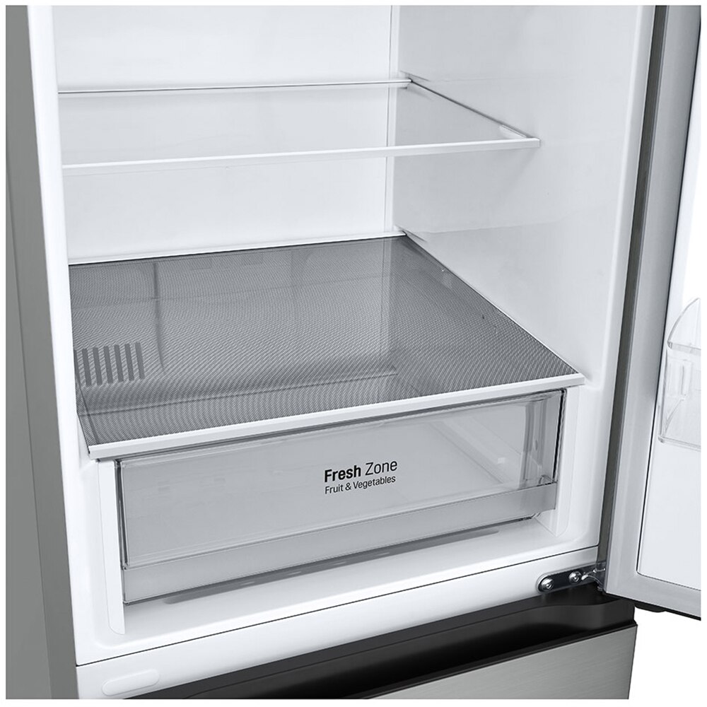 Combina frigorifica LG GBV21L0EPY, No Frost, 344 l, H 186 cm, Clasa E, argintiu