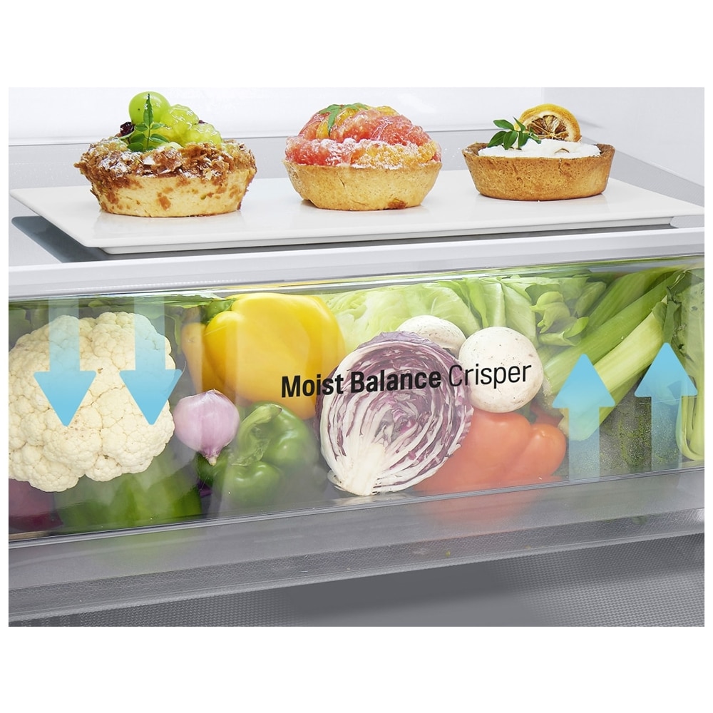 Combina frigorifica LG GBV3100DPY, No Frost, 344 l, H 186 cm, Clasa D, argintiu