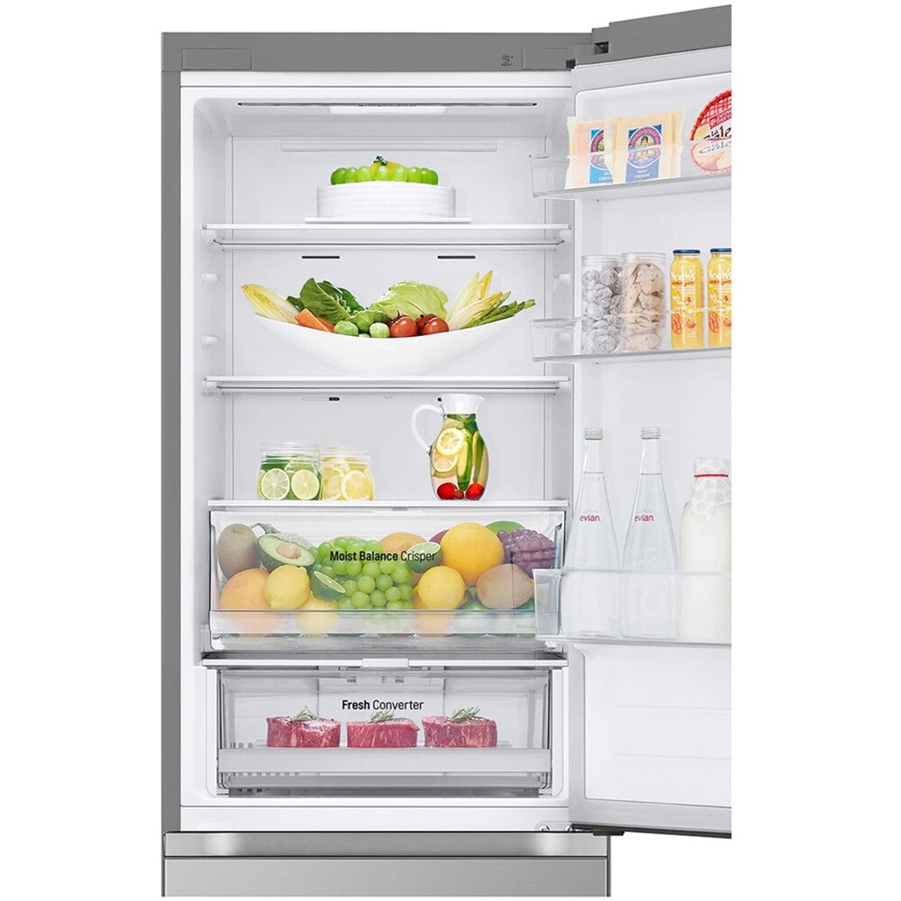 Combina frigorifica LG GBV3110EPY, No Frost, 344 l, H 186 cm, Clasa E, argintiu