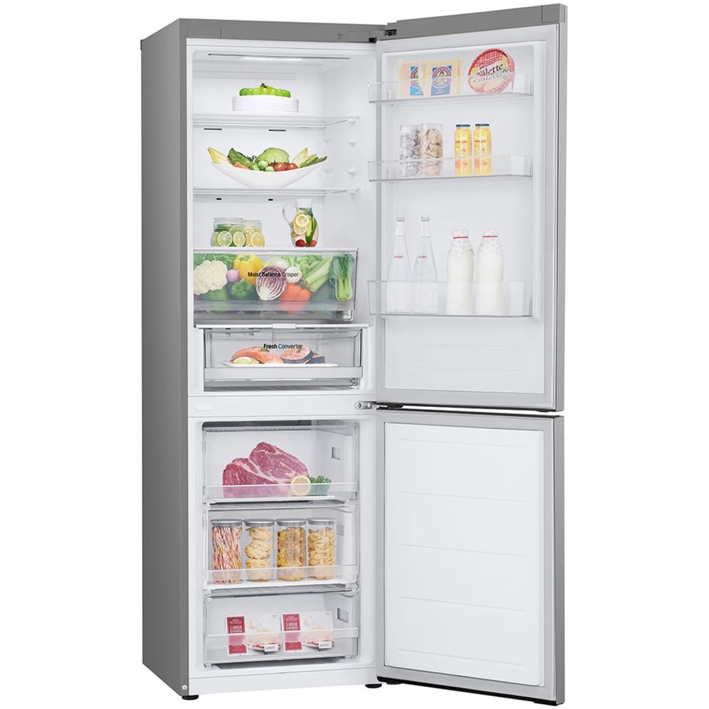 Combina frigorifica LG GBV3110EPY, No Frost, 344 l, H 186 cm, Clasa E, argintiu