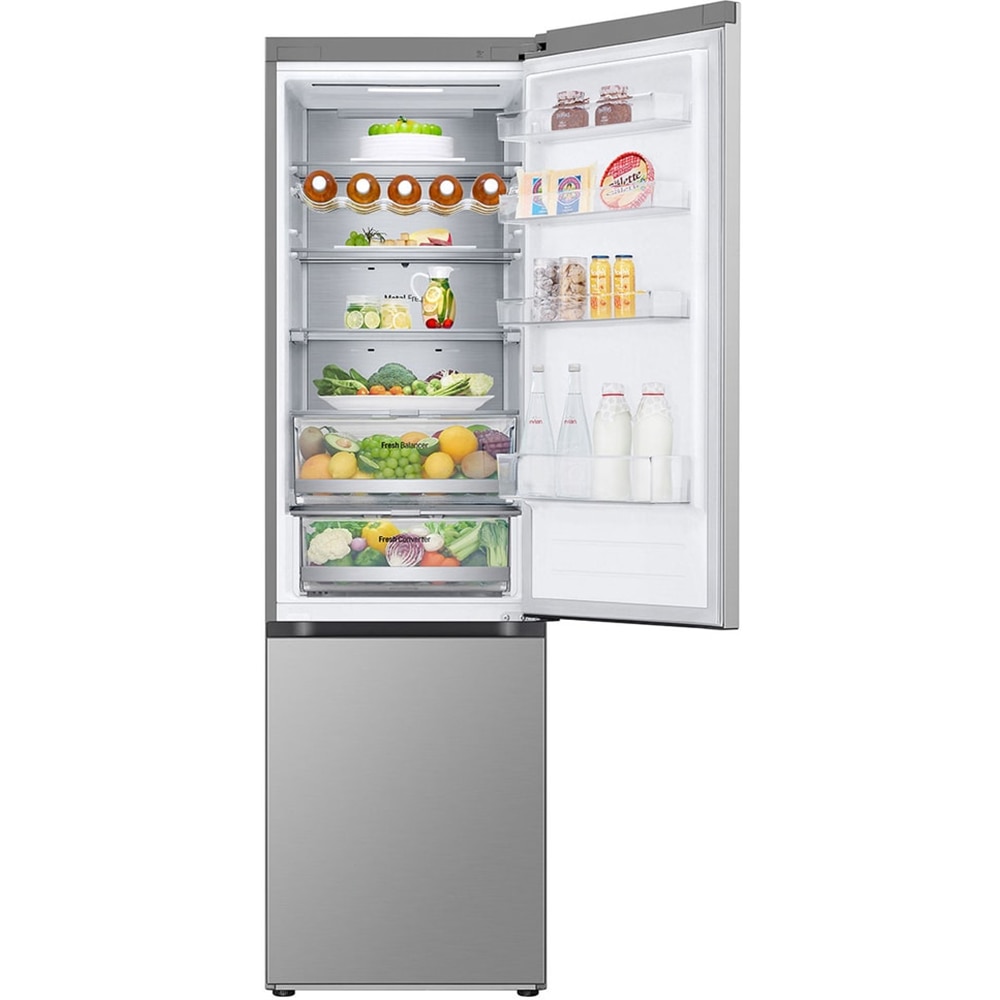 Combina frigorifica LG GBV7270EPY, No Frost, 387 l, H 203 cm, Clasa E, ThinQ, argintiu
