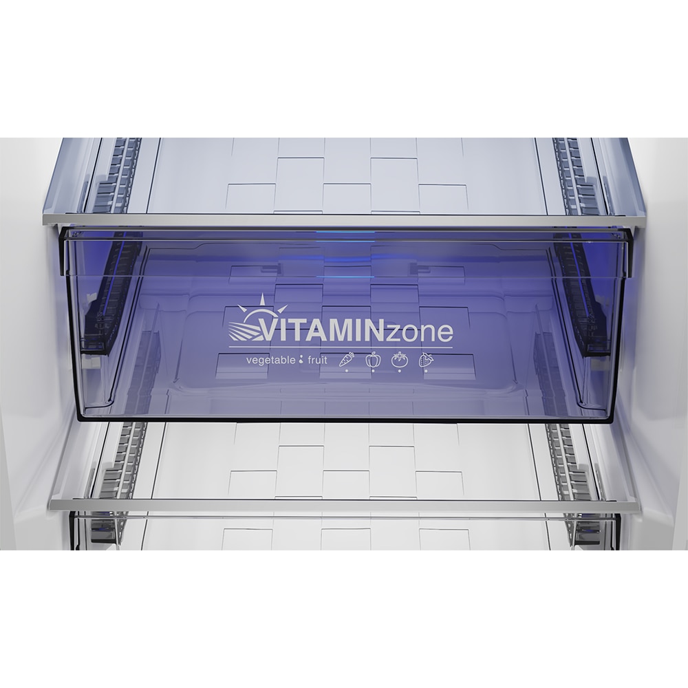 Combina frigorifica GRUNDIG GKPN 36960 X, Duo-Cooling No Frost, 355 l, H 203 cm, Clasa A, inox