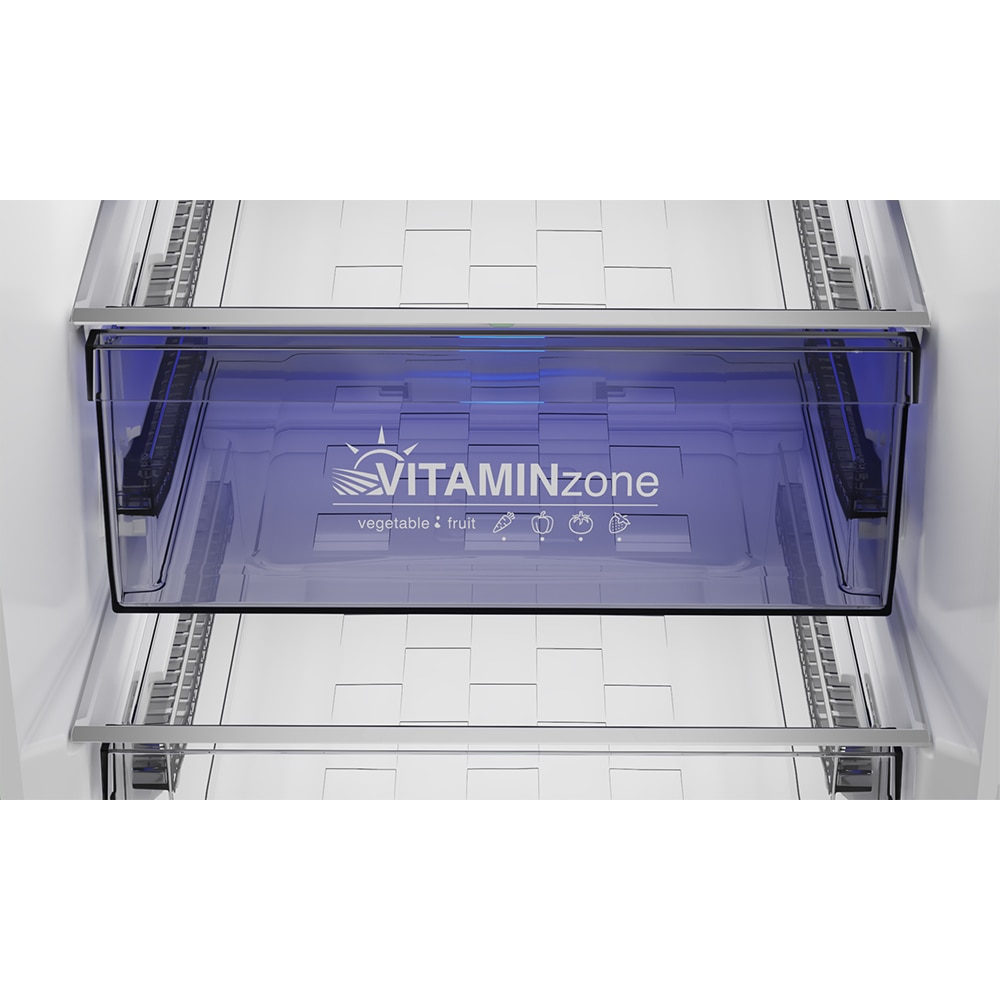 Combina frigorifica GRUNDIG GKPN 46921 X, No Frost, 355 l, H 203 cm, Clasa E, inox