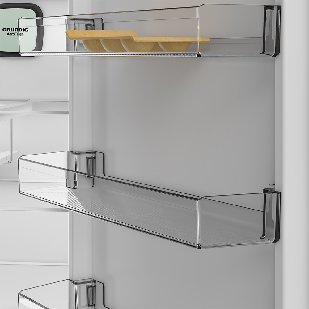 Combina frigorifica GRUNDIG GKPN 46921 X, No Frost, 355 l, H 203 cm, Clasa E, inox