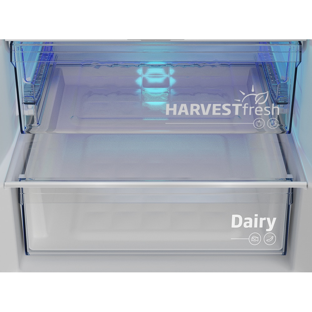 Combina frigorifica GRUNDIG GKPN 46931 XP, No Frost, 355 l, H 203.5 cm, Clasa D, inox