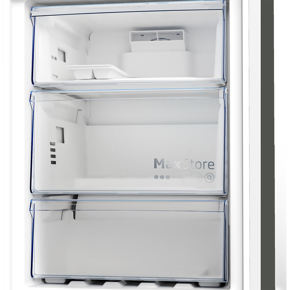 Combina frigorifica GRUNDIG GKPN 46931 XP, No Frost, 355 l, H 203.5 cm, Clasa D, inox