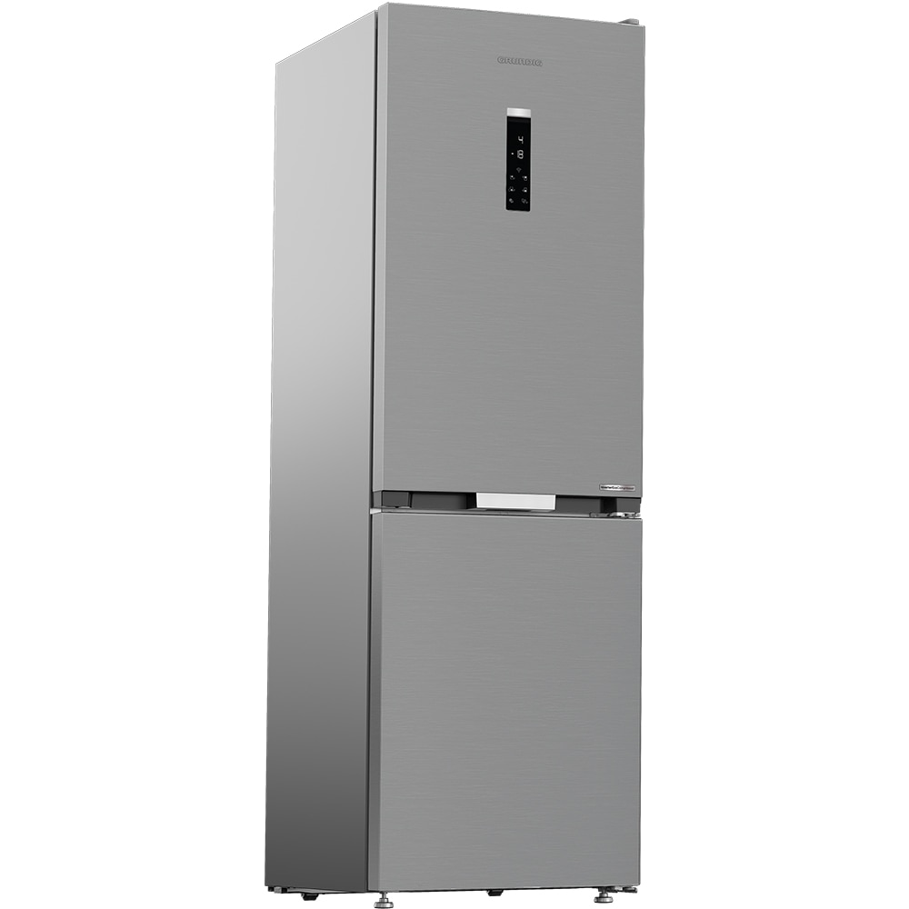 Combina frigorifica GRUNDIG GKPN 66840 LXPW, No Frost Duo Cooling, 316 l, H 186.5 cm, Clasa C, argintiu
