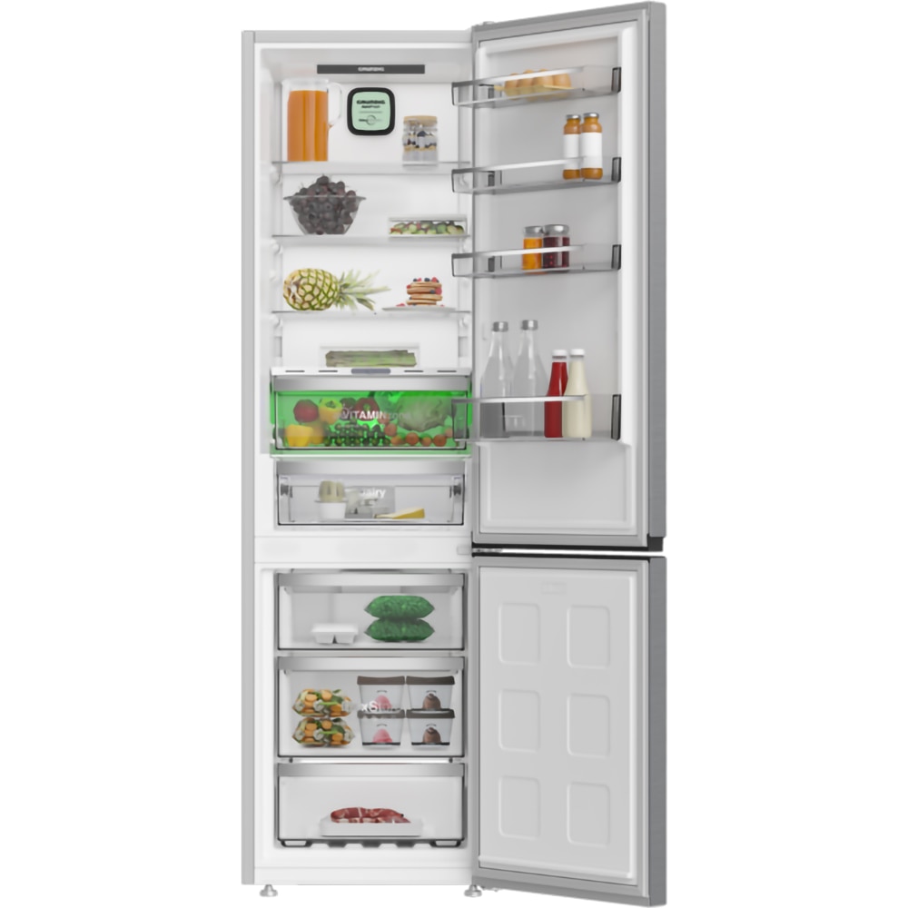 Combina frigorifica GRUNDIG GKPN 66930 LXP, No Frost Duo Cooling, 355 l, H 203.5 cm, Clasa D, inox