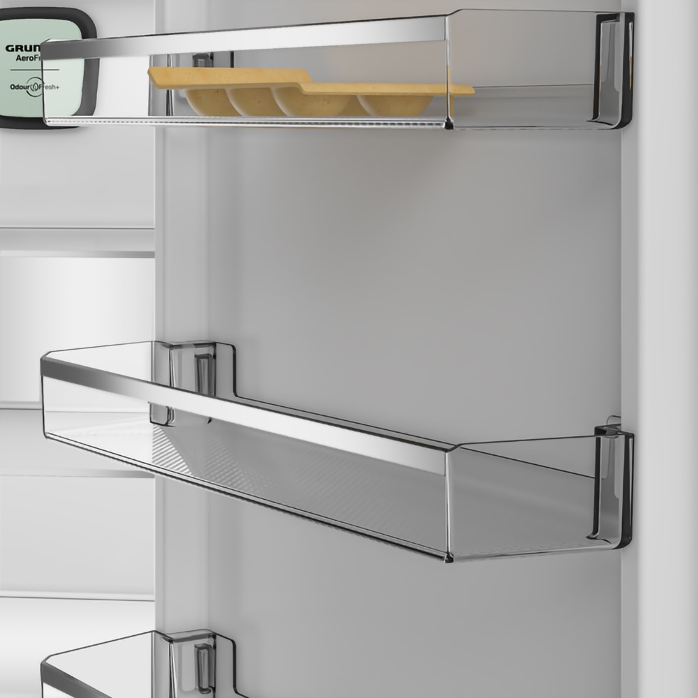 Combina frigorifica GRUNDIG GKPN 66930 LXP, No Frost Duo Cooling, 355 l, H 203.5 cm, Clasa D, inox