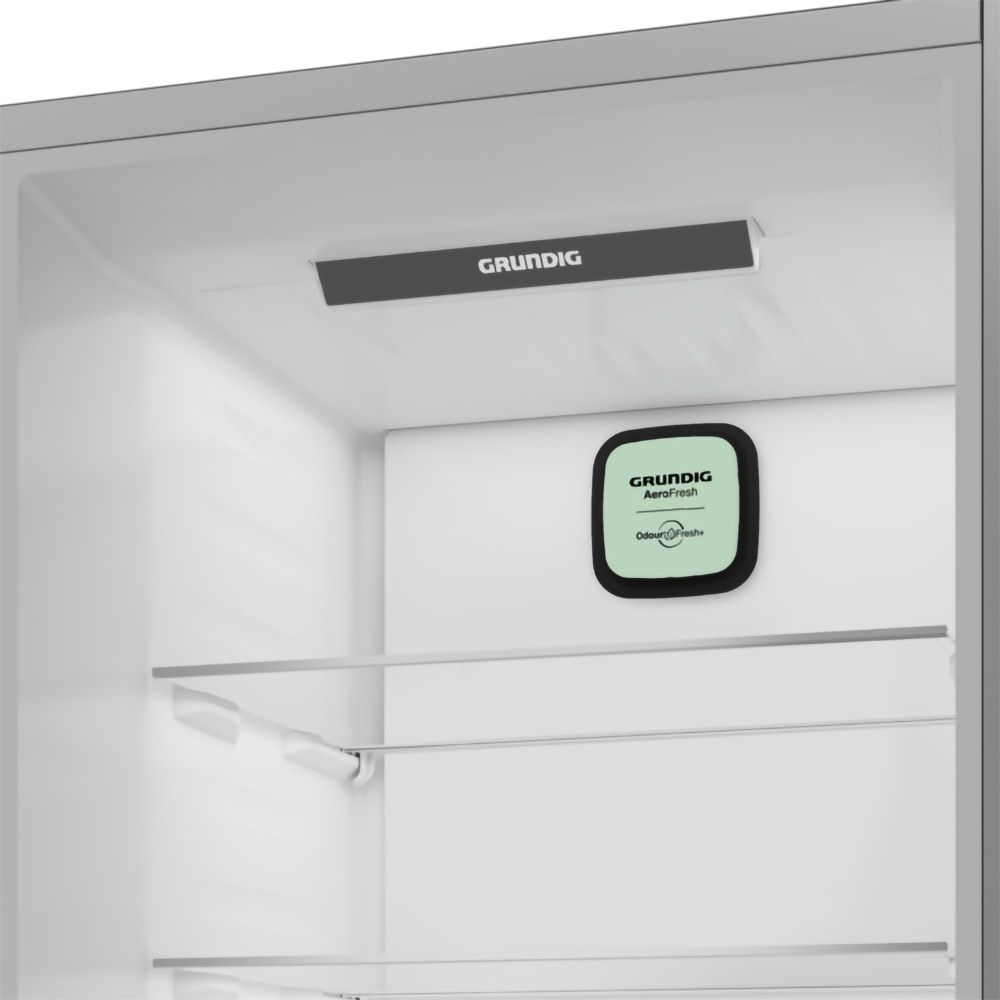 Combina frigorifica GRUNDIG GKPN 66930 LXP, No Frost Duo Cooling, 355 l, H 203.5 cm, Clasa D, inox