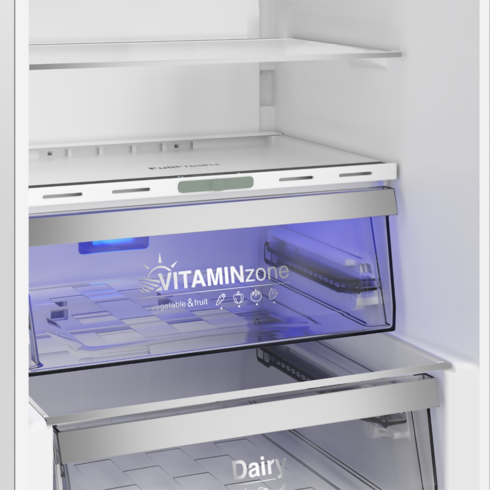 Combina frigorifica GRUNDIG GKPN 66930 LXP, No Frost Duo Cooling, 355 l, H 203.5 cm, Clasa D, inox