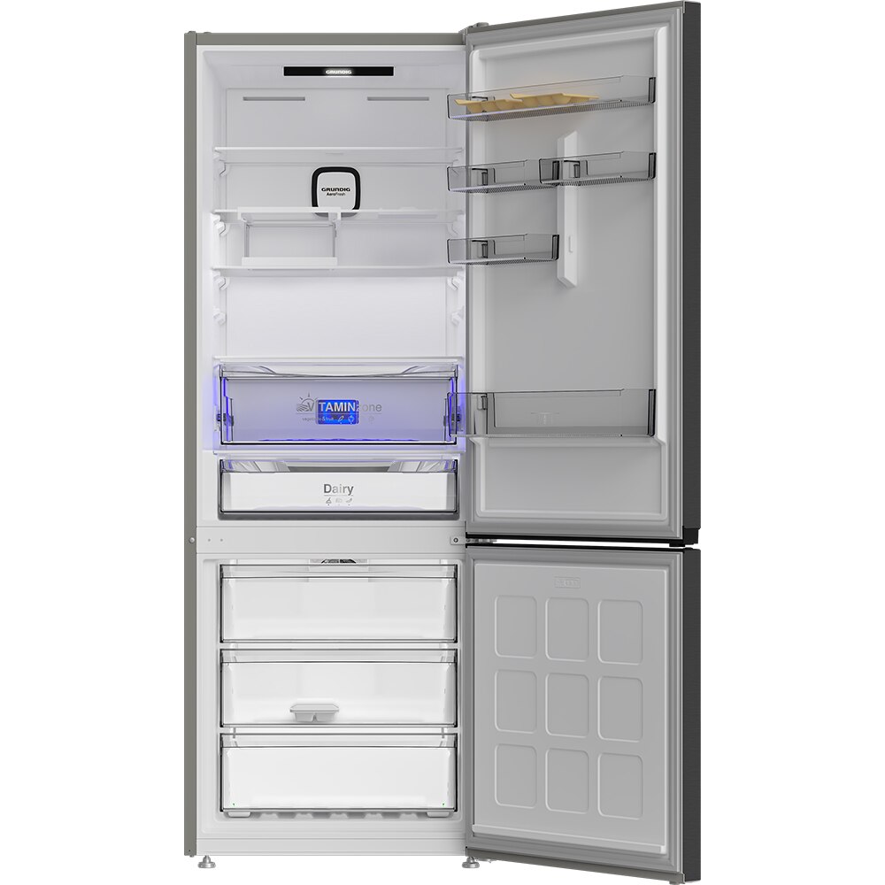 Combina frigorifica GRUNDIG GKPN6793XD, No Frost, 490 l, H 192 cm, Clasa D, dark inox