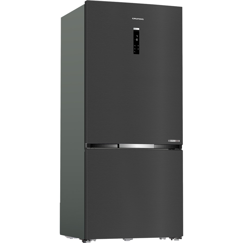 Combina frigorifica GRUNDIG GKPN6893FXD, No Frost, 615 l, H 193 cm, Clasa D, dark inox