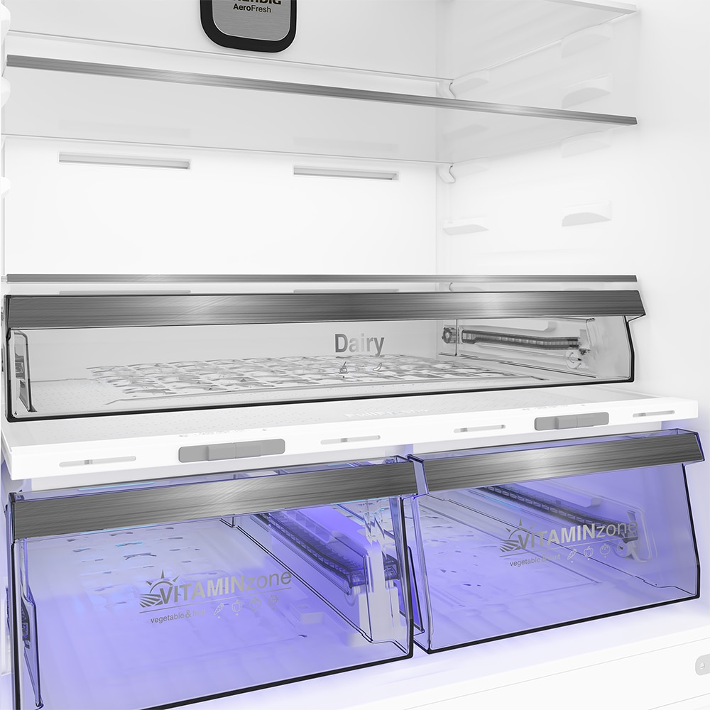 Combina frigorifica GRUNDIG GKPN6893FXD, No Frost, 615 l, H 193 cm, Clasa D, dark inox