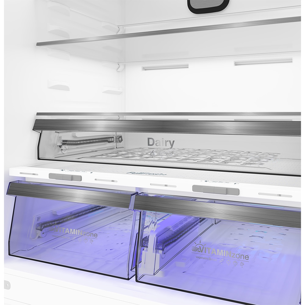 Combina frigorifica GRUNDIG GKPN6893FXD, No Frost, 615 l, H 193 cm, Clasa D, dark inox