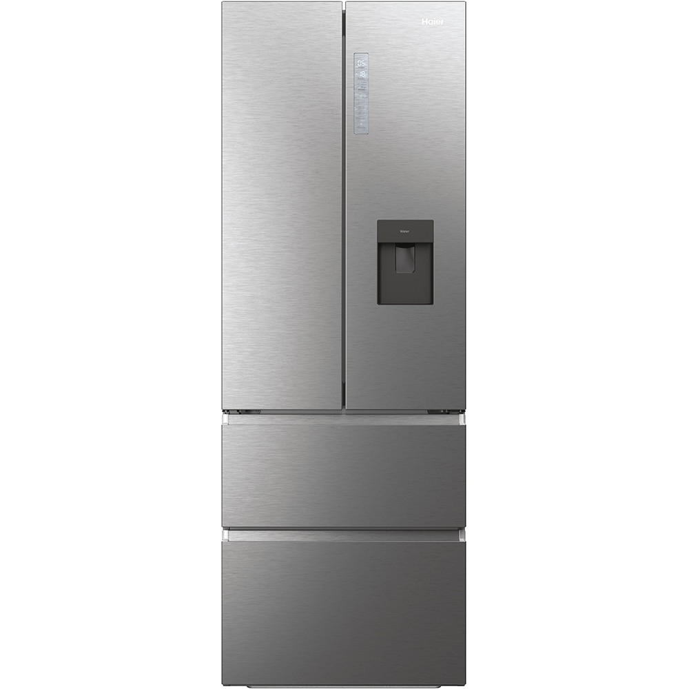 Side by Side HAIER HFR7720DWMP, Total No Frost, 477 l, H 201 cm, Clasa D, Dozator apa, inox