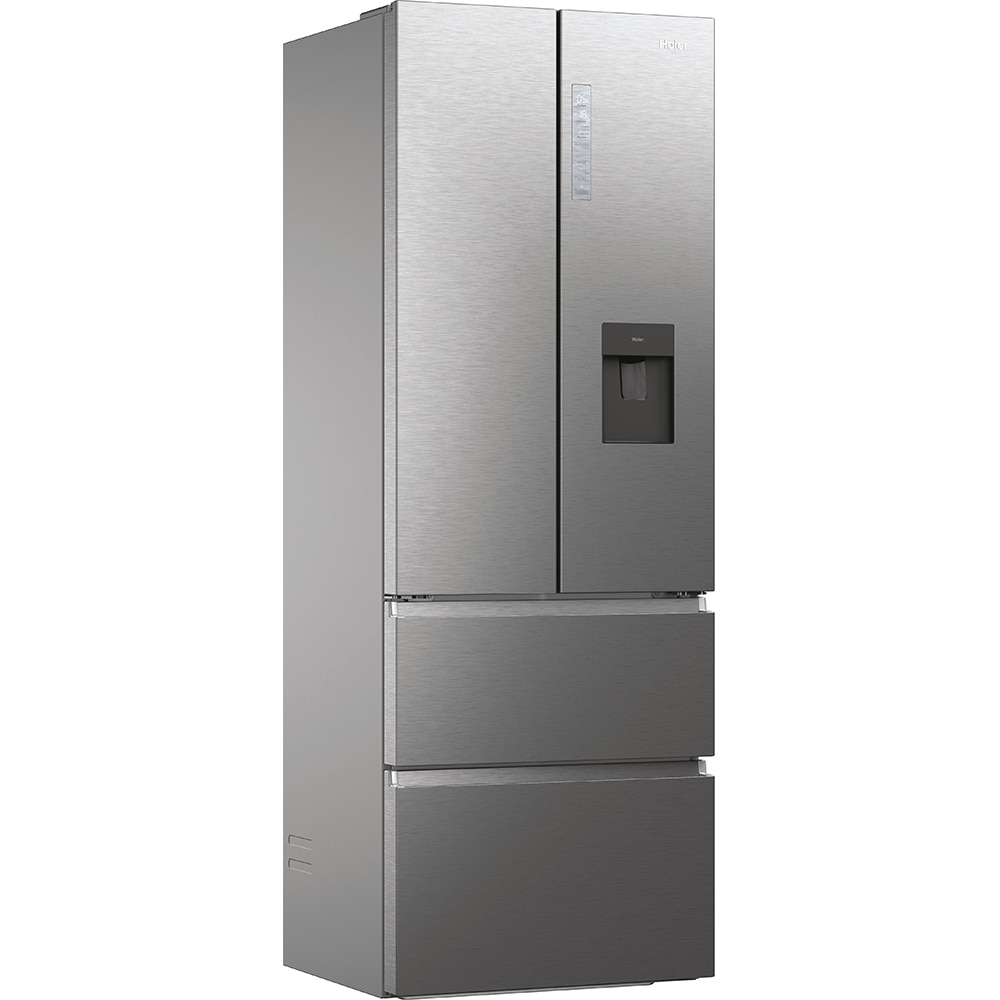 Side by Side HAIER HFR7720DWMP, Total No Frost, 477 l, H 201 cm, Clasa D, Dozator apa, inox