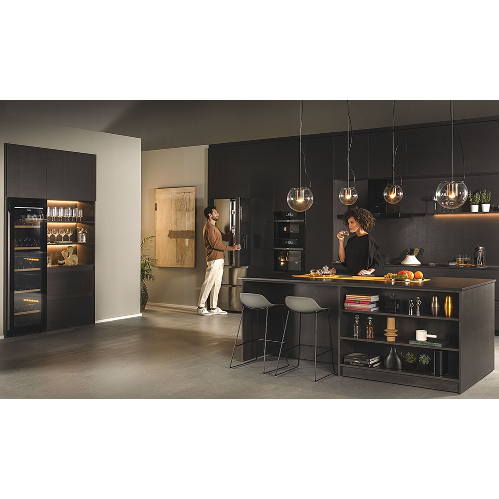 Side by Side HAIER HFR7720DWMP, Total No Frost, 477 l, H 201 cm, Clasa D, Dozator apa, inox