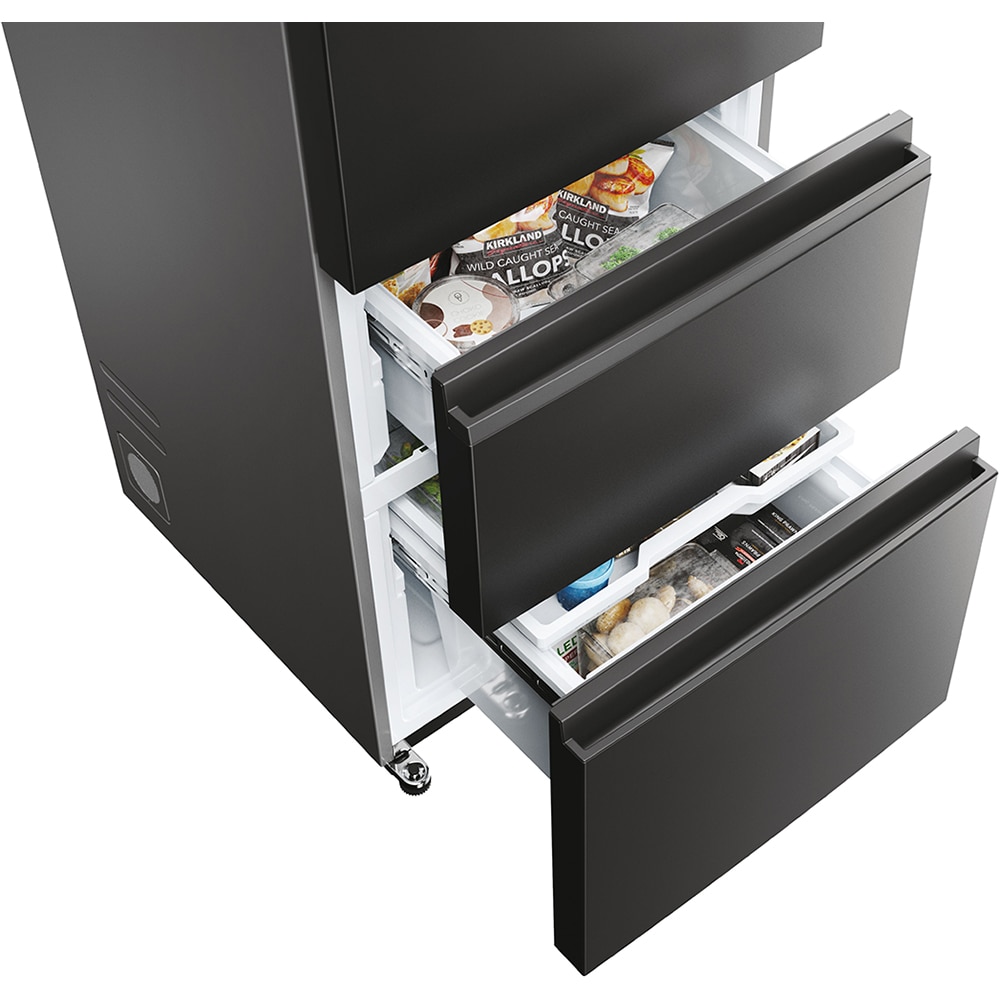 Combina frigorifica HAIER HTW5618DNPT, Total No Frost, 360 l, H 185 cm, Clasa D, Wi-Fi, negru