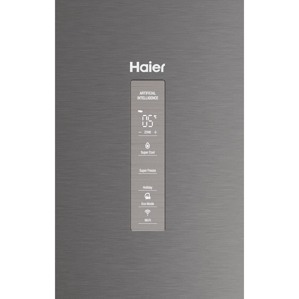 Combina frigorifica HAIER HTW5620CNMP, Total No Frost, 414 l, H 205 cm, Clasa C, Wi-Fi, negru