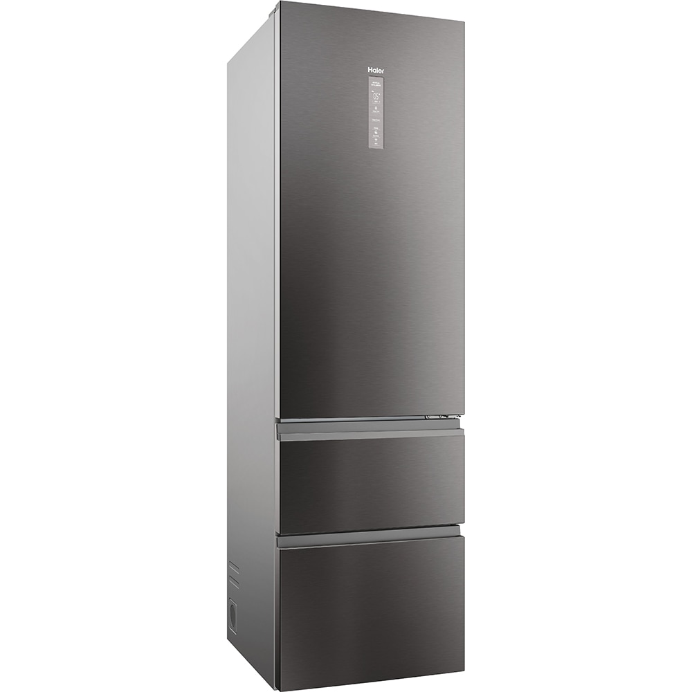 Combina frigorifica HAIER HTW5620CNMP, Total No Frost, 414 l, H 205 cm, Clasa C, Wi-Fi, negru