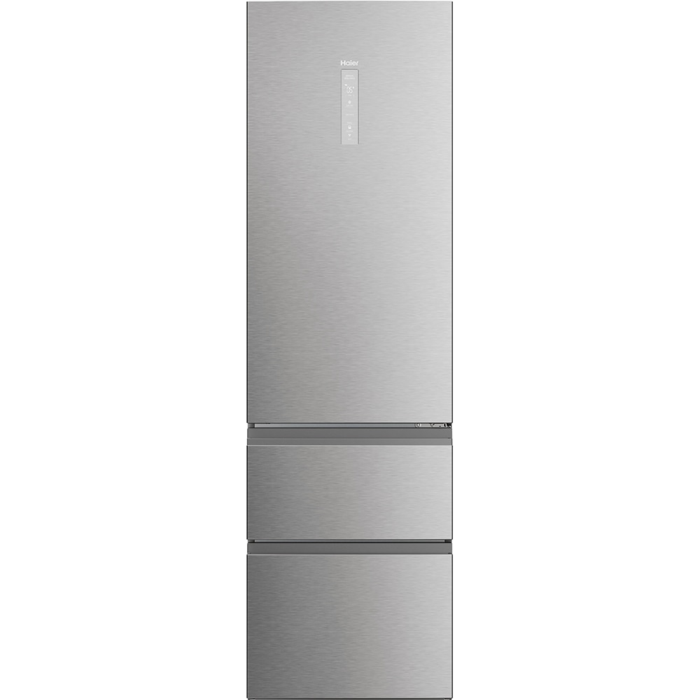 Combina frigorifica HAIER HTW5620DNMG, No Frost, 414 l, H 205 cm, Clasa D, Wi-Fi, inox