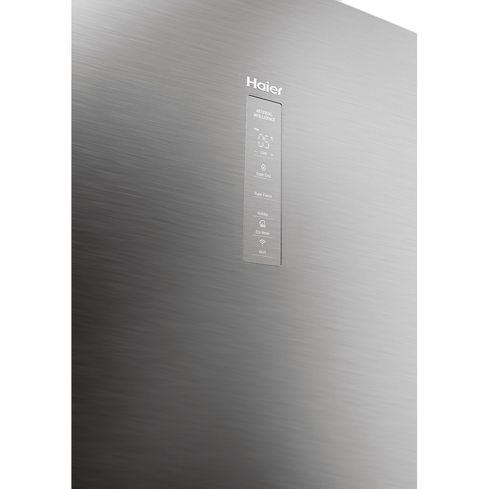 Combina frigorifica HAIER HTW5620DNMG, No Frost, 414 l, H 205 cm, Clasa D, Wi-Fi, inox