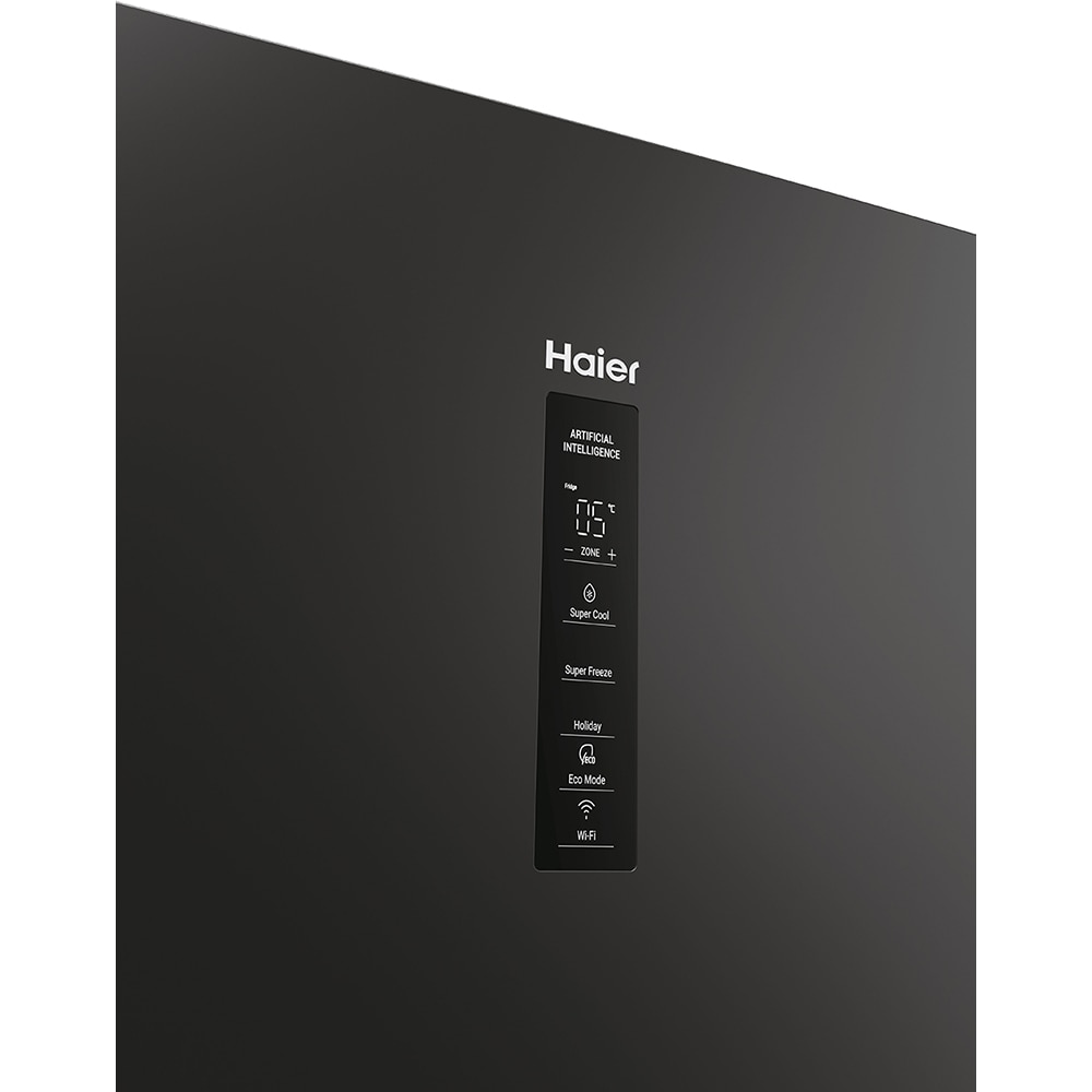 Combina frigorifica HAIER HTW5620DNPT, No Frost, 414 l, H 205 cm, Clasa D, Wi-Fi, negru