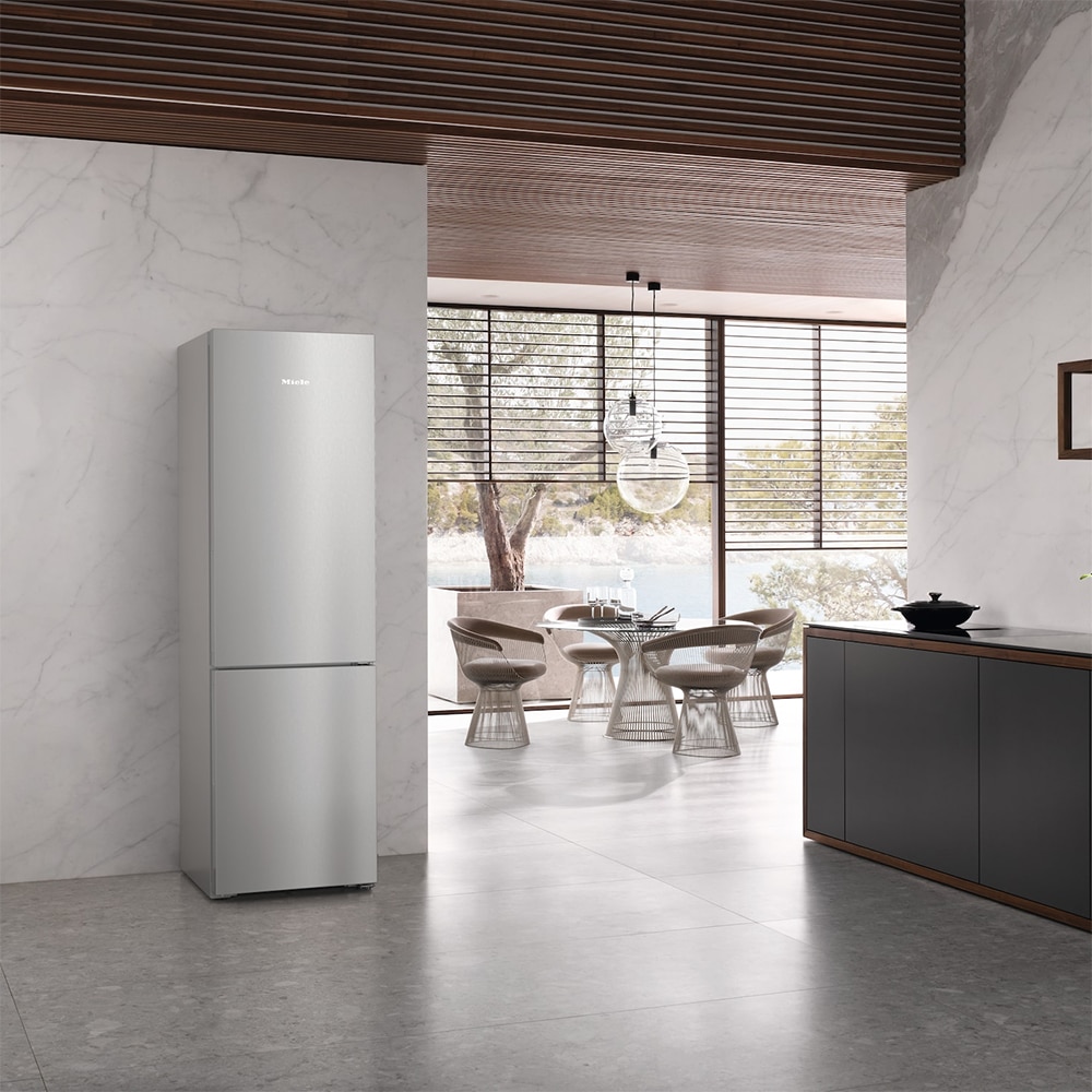 Combina frigorifica MIELE KFN 4397 CD 125 Edition, No Frost, 361 l, H 201 cm, Clasa C, inox