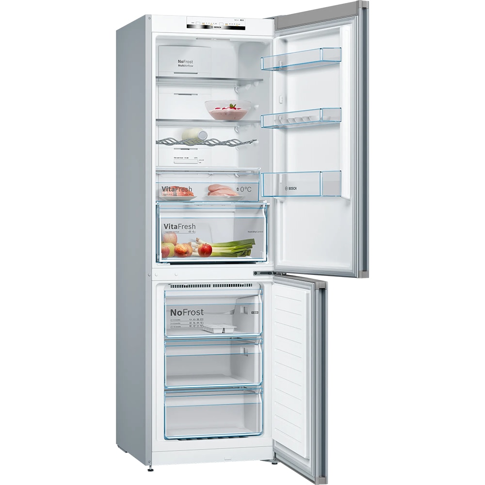 Combina frigorifica BOSCH KGN36VLED, No Frost, 326 l, H 186 cm, Clasa E, inox