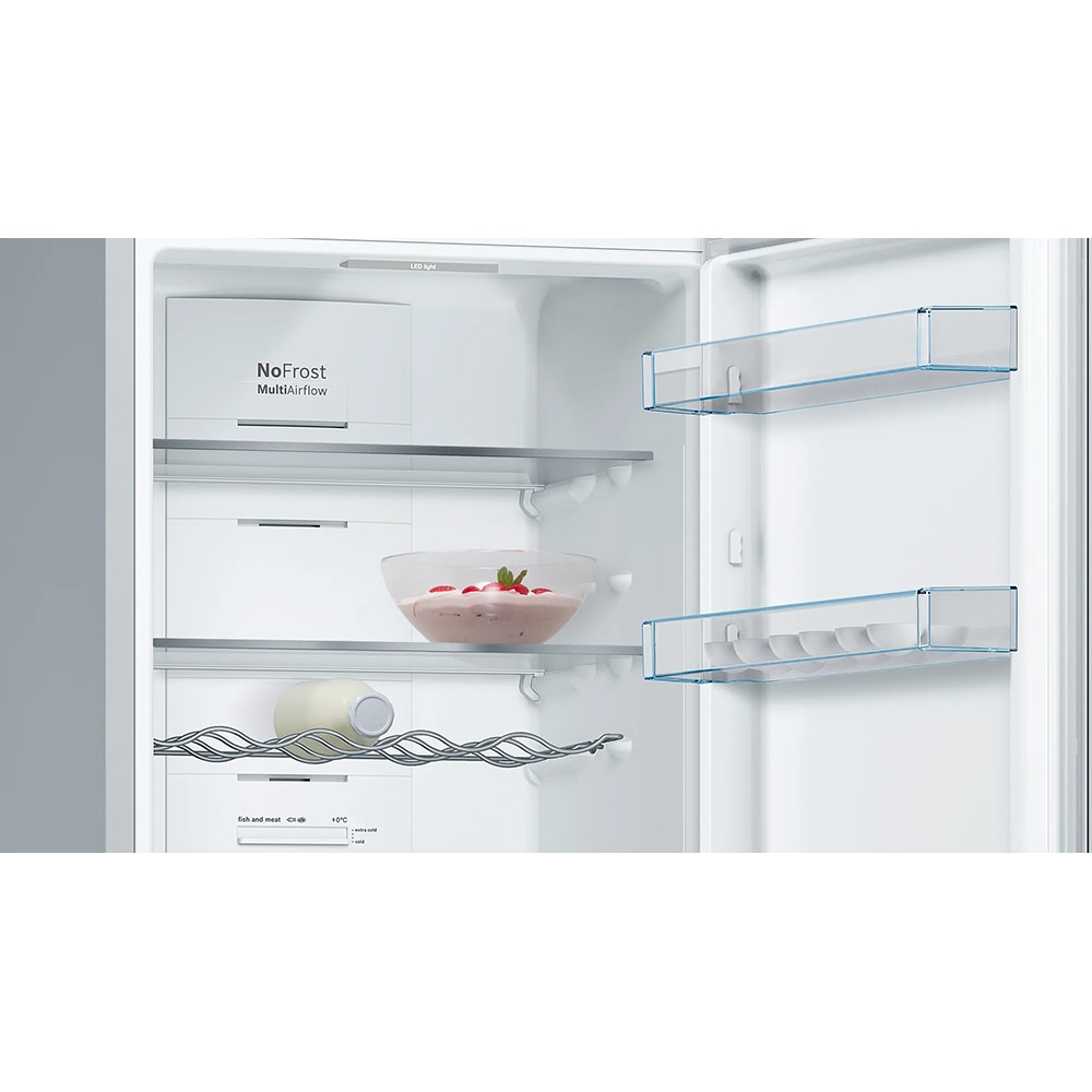 Combina frigorifica BOSCH KGN36VLED, No Frost, 326 l, H 186 cm, Clasa E, inox