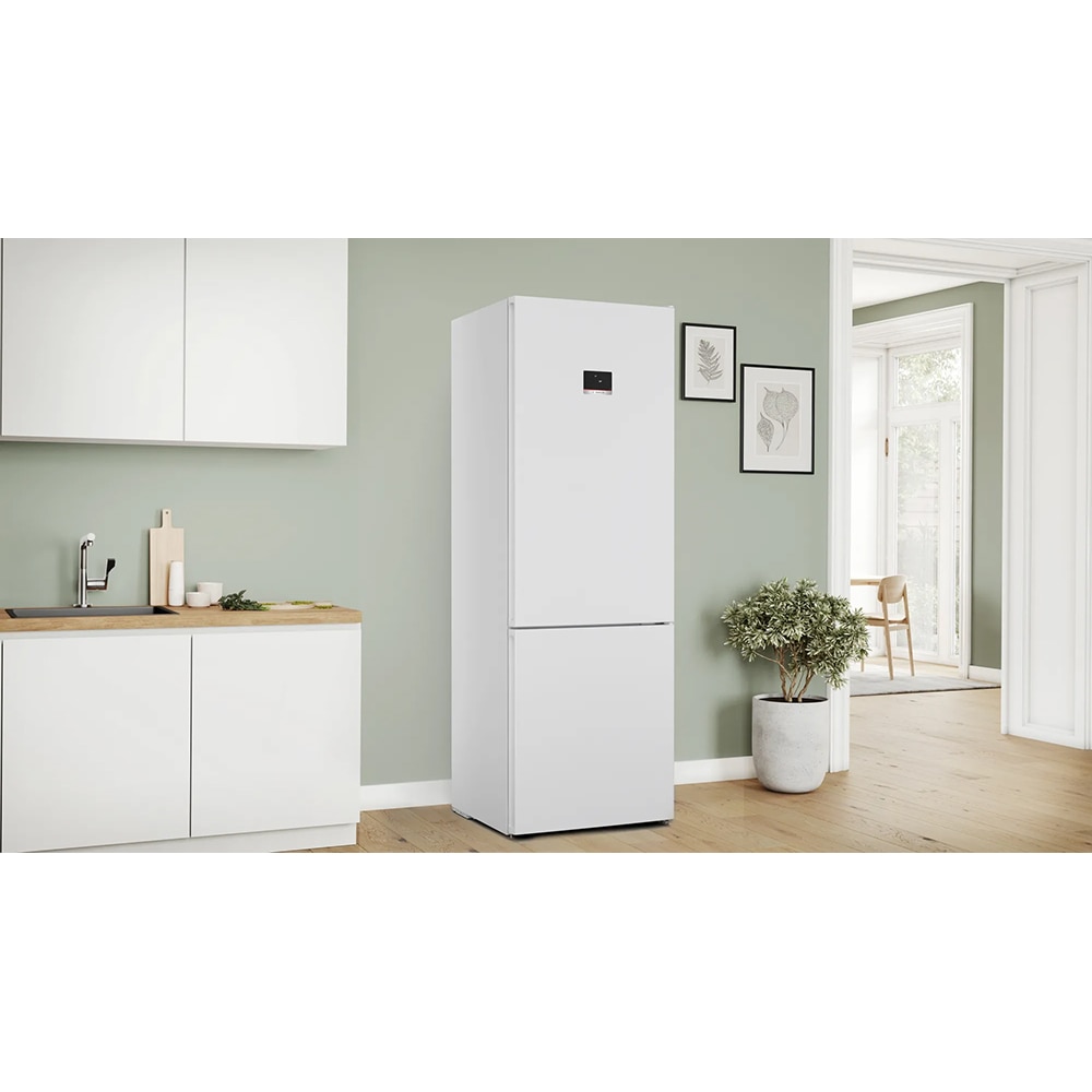 Combina frigorifica BOSCH KGN497WDF, No Frost, 440 l, H 203 cm, Clasa D, alb