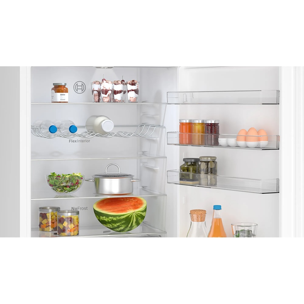 Combina frigorifica BOSCH KGN497WDF, No Frost, 440 l, H 203 cm, Clasa D, alb