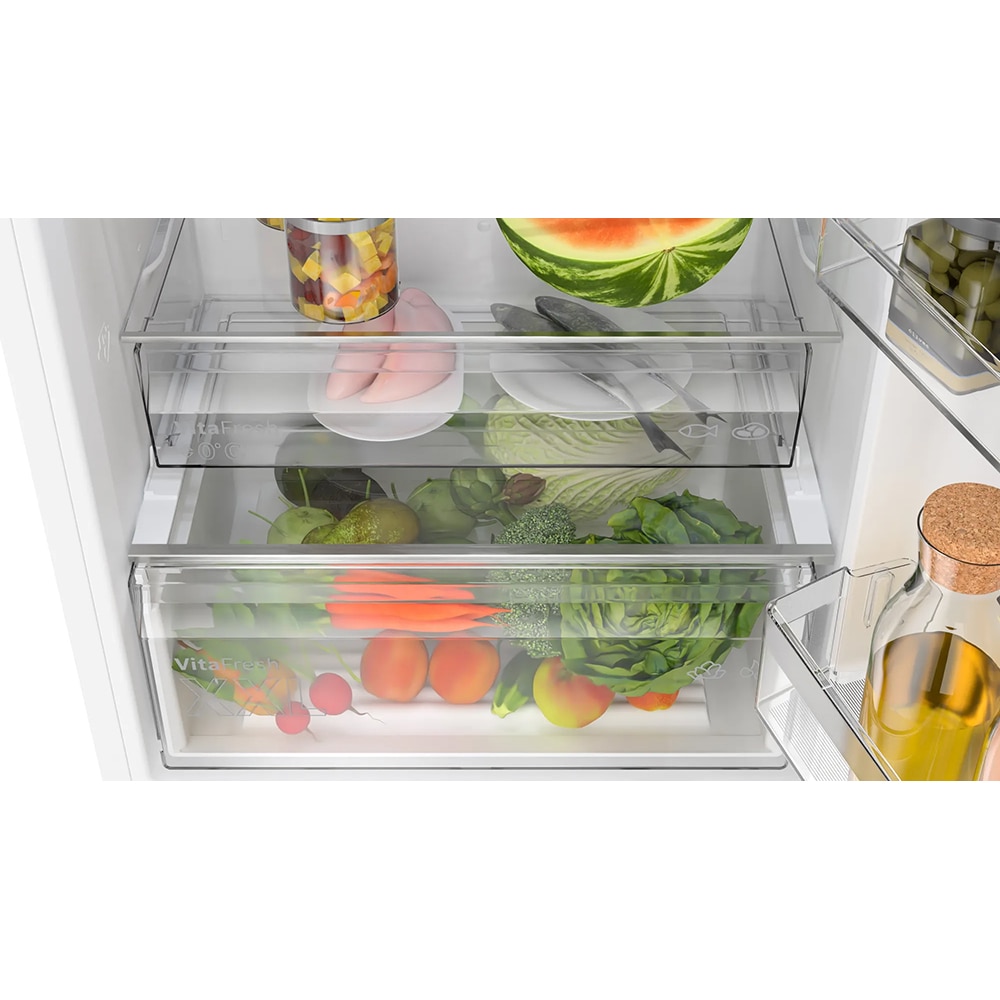 Combina frigorifica BOSCH KGN497WDF, No Frost, 440 l, H 203 cm, Clasa D, alb