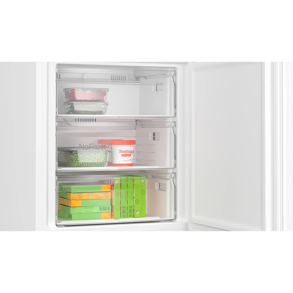 Combina frigorifica BOSCH KGN497WDF, No Frost, 440 l, H 203 cm, Clasa D, alb