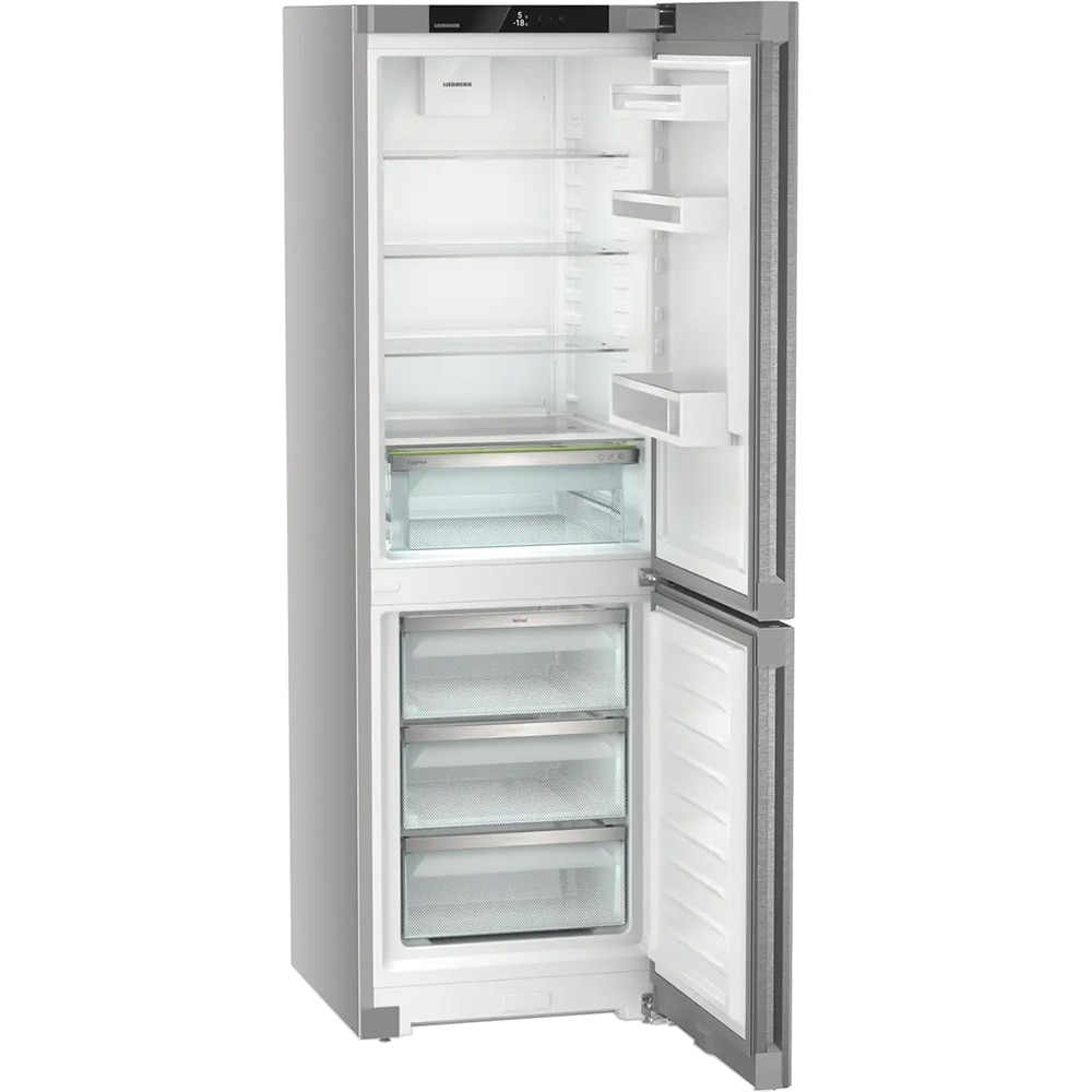Combina frigorifica LIEBHERR KGNsd 52Vc03, Duo Cooling, 330 l, H 185.5 cm, Clasa C, argintiu