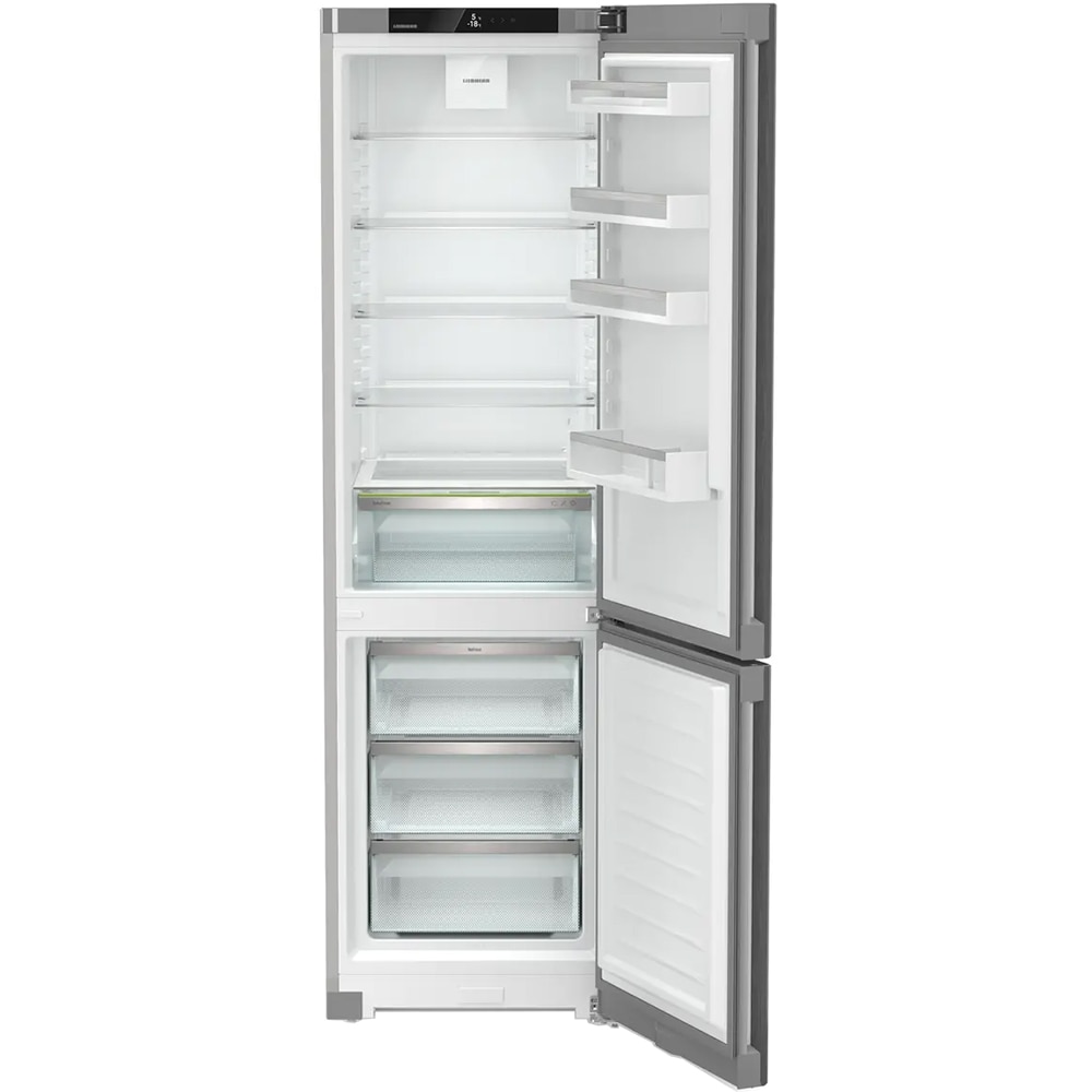 Combina frigorifica LIEBHERR KGNsf 57Vd03 Pure, Duo Cooling, 371 l, H 201.5 cm, Clasa D, argintiu