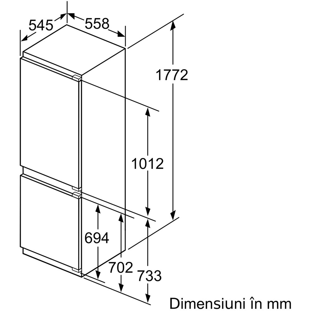 Combina frigorifica incorporabila BOSCH KIF86PFE0, No Frost, 223 l, H 177.2 cm, Clasa E
