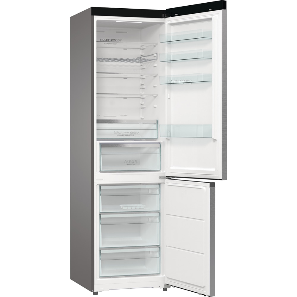 Combina frigorifica GORENJE NRB620C61X4WFE, NoFrost Plus, 413 l, H 203 cm, Clasa C, Wi-Fi, argintiu