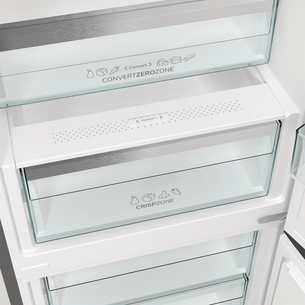 Combina frigorifica GORENJE NRB620C61X4WFE, NoFrost Plus, 413 l, H 203 cm, Clasa C, Wi-Fi, argintiu