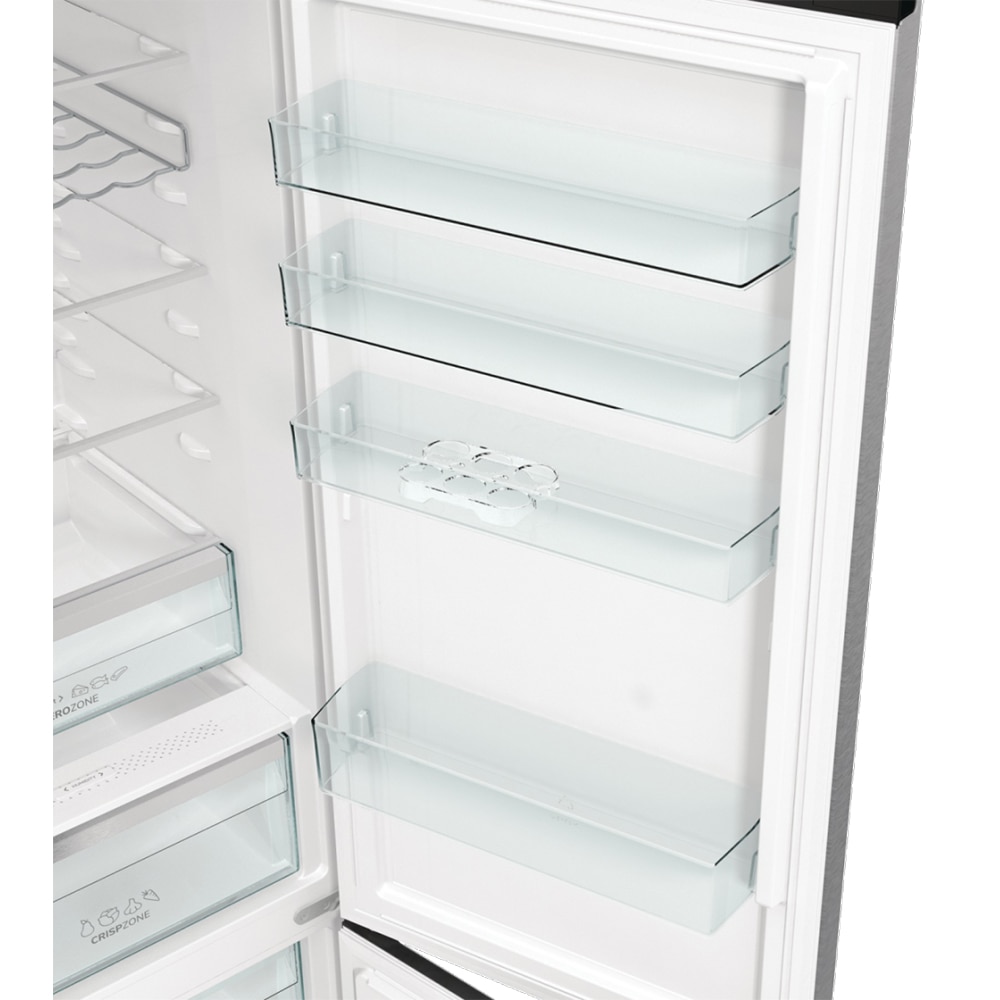 Combina frigorifica GORENJE NRB620C61X4WFE, NoFrost Plus, 413 l, H 203 cm, Clasa C, Wi-Fi, argintiu