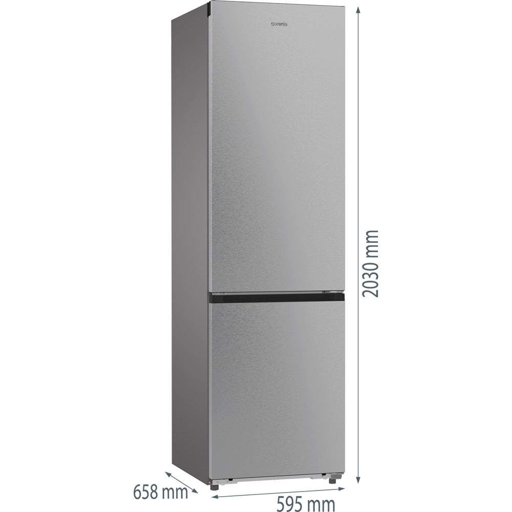 Combina frigorifica GORENJE NRB620C6X4WFE, NoFrost Plus, 413 l, H 203 cm, Clasa C, Wi-Fi, argintiu