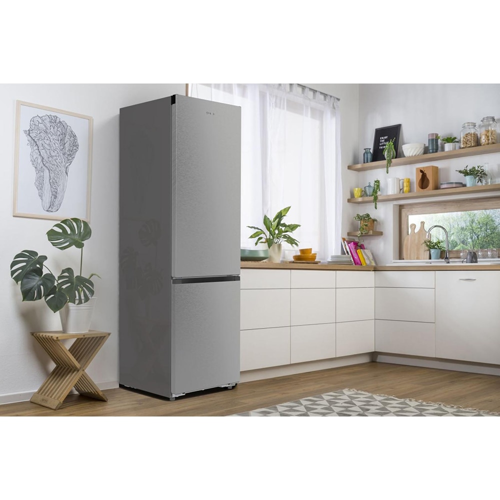 Combina frigorifica GORENJE NRB620C6X4WFE, NoFrost Plus, 413 l, H 203 cm, Clasa C, Wi-Fi, argintiu