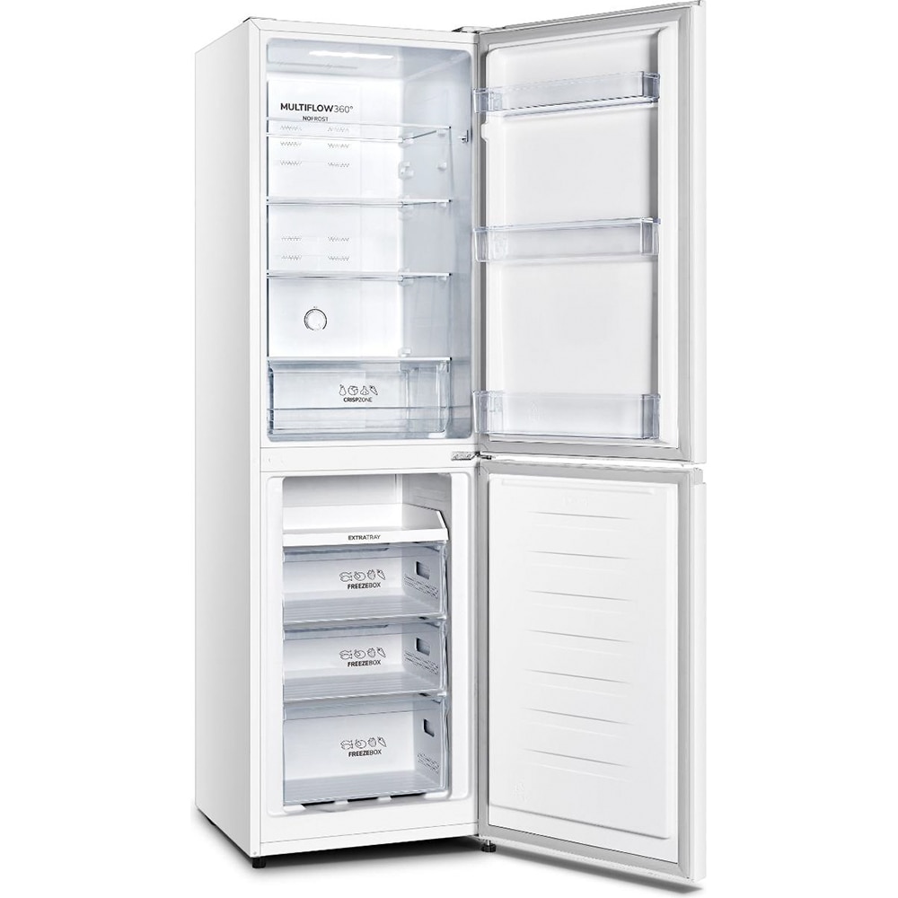 Combina frigorifica GORENJE NRK418ECW4, No Frost Plus, 256 l, H 182.4 cm, Clasa E, alb
