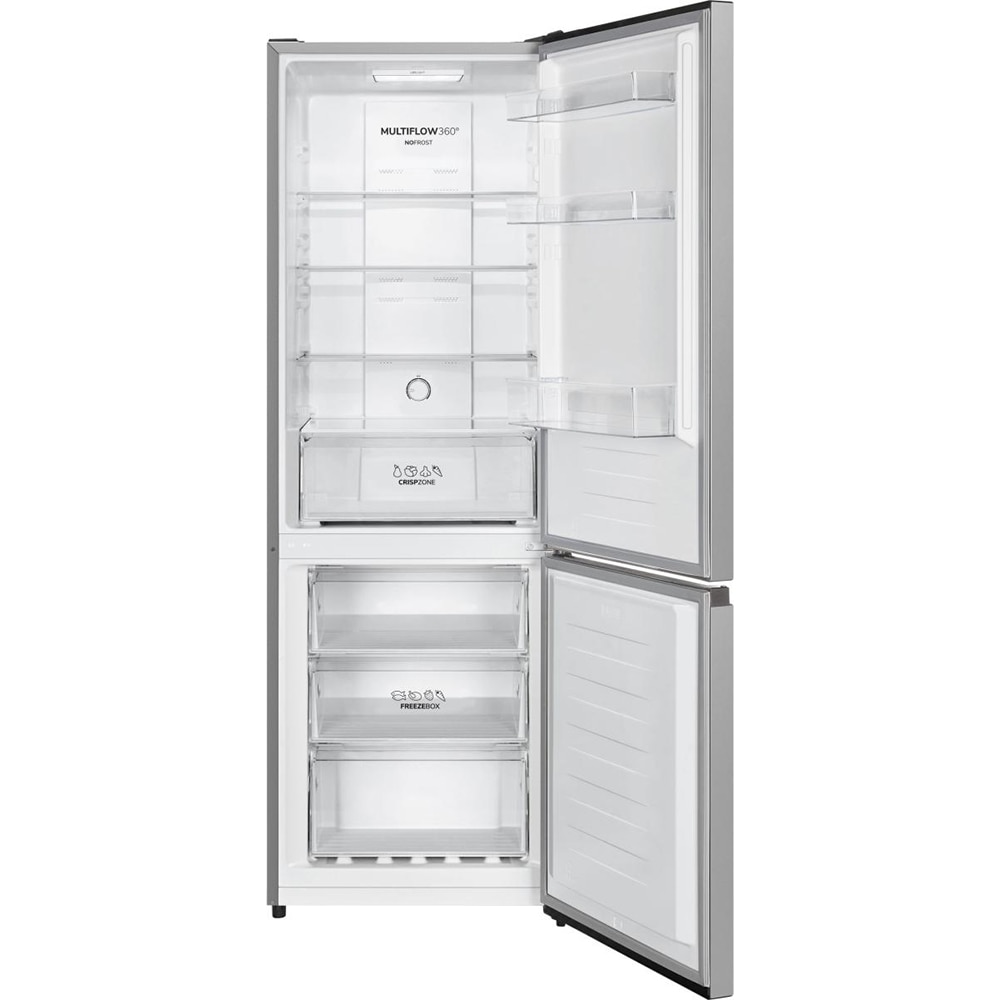 Combina frigorifica GORENJE NRK6182PS4, No Frost Plus, 292 l, H 178.5 cm, Clasa E, argintiu