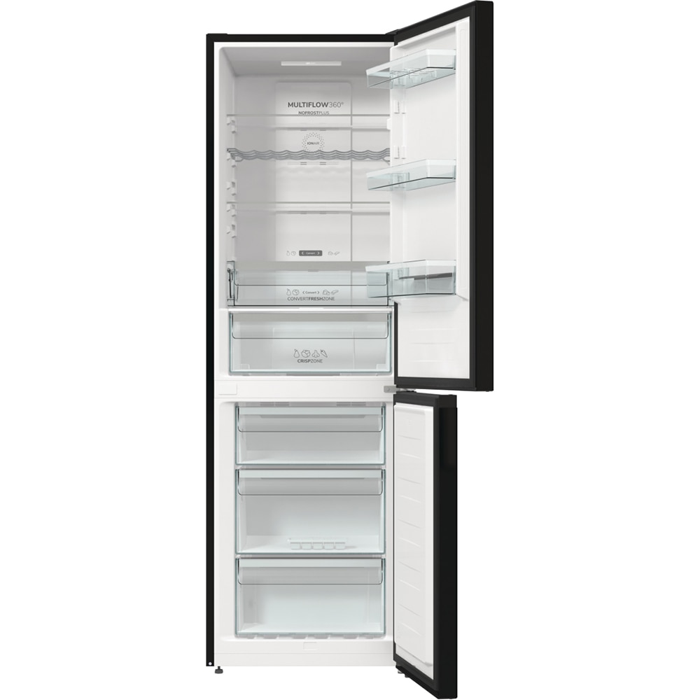 Combina frigorifica GORENJE NRK6192ABK4, No Frost Plus, 300 l, H 185 cm, Clasa E, negru