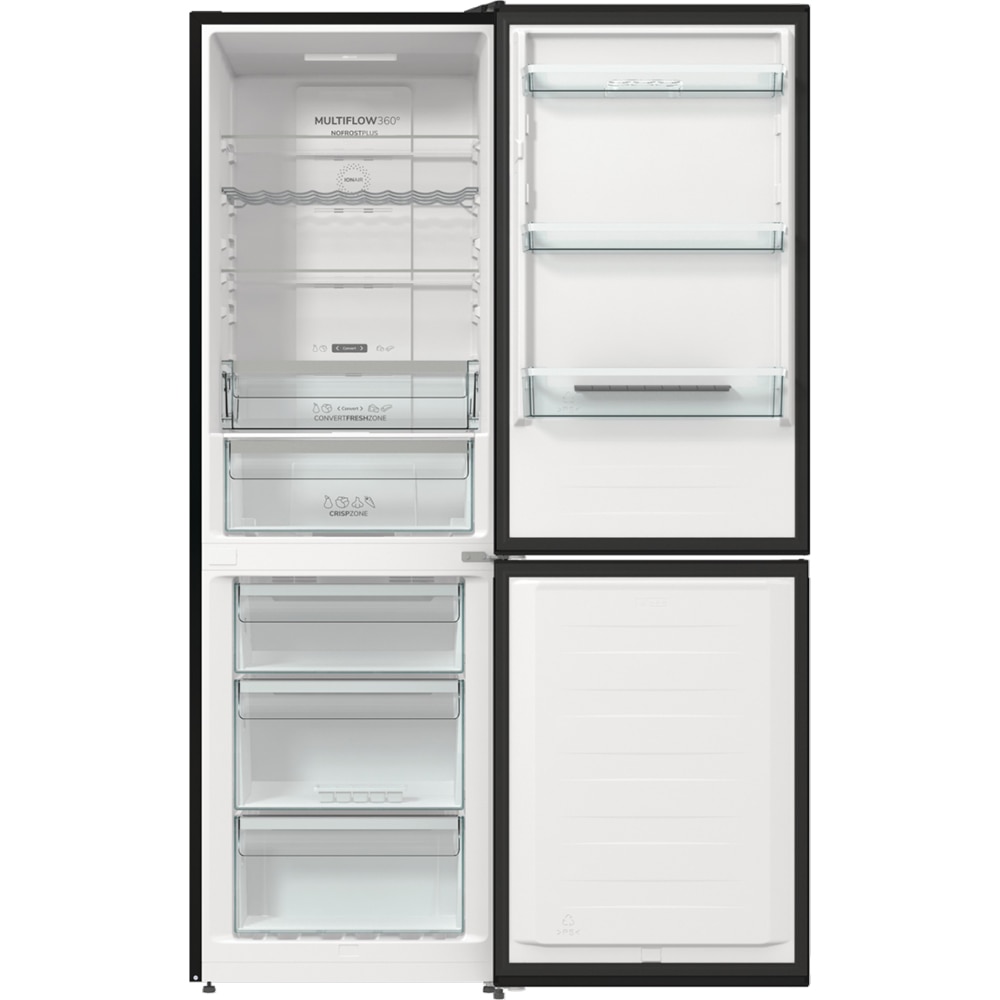 Combina frigorifica GORENJE NRK6192ABK4, No Frost Plus, 300 l, H 185 cm, Clasa E, negru
