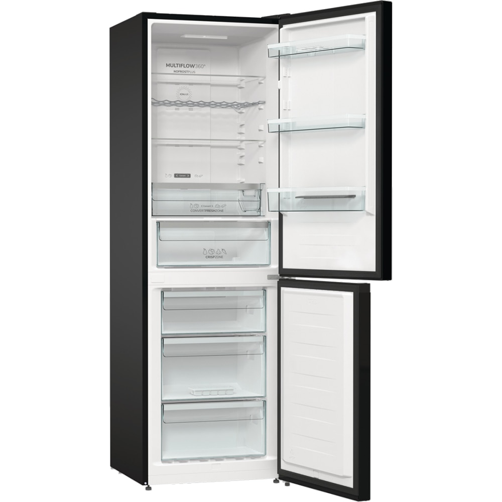 Combina frigorifica GORENJE NRK6192ABK4, No Frost Plus, 300 l, H 185 cm, Clasa E, negru