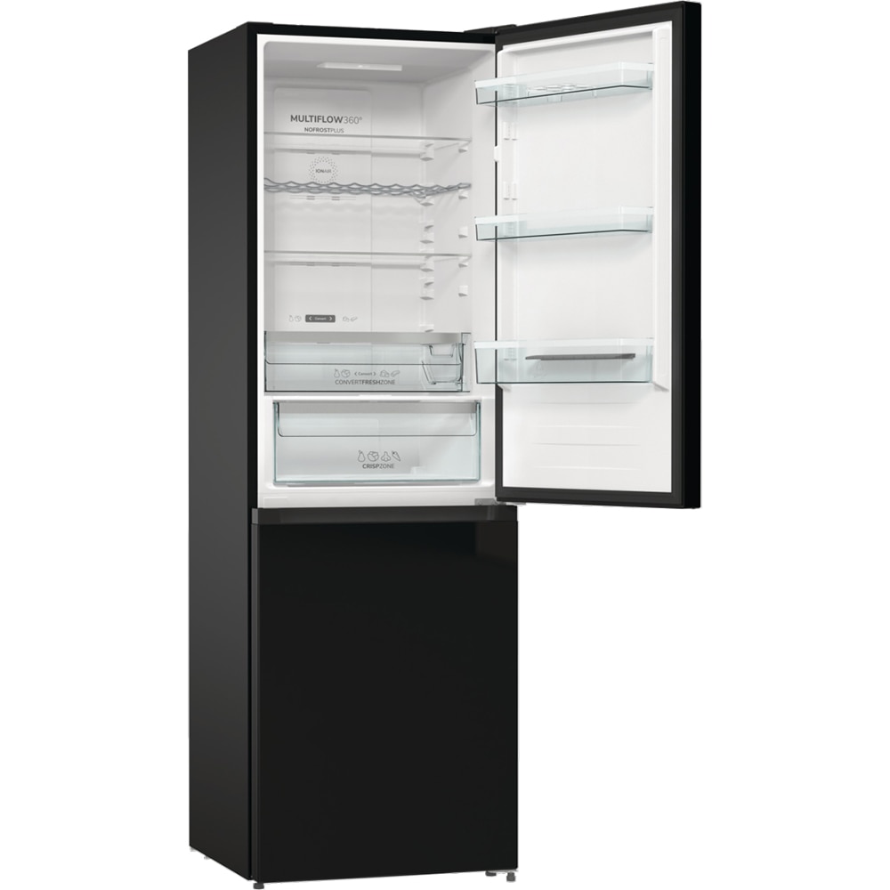Combina frigorifica GORENJE NRK6192ABK4, No Frost Plus, 300 l, H 185 cm, Clasa E, negru